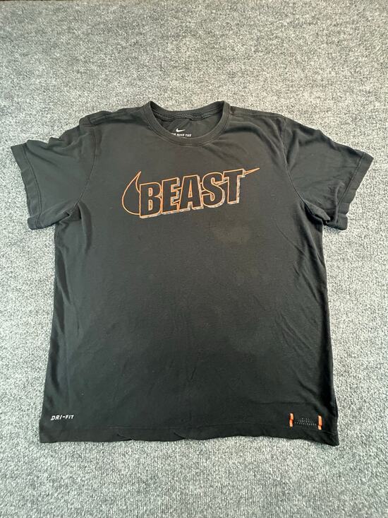 Nike Other - Nike Dri Fit Beast Graphic T Shirt Mens Large Black Orange Athletic Training Tee